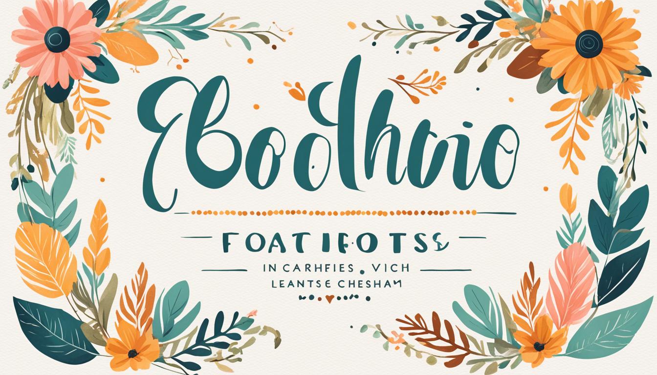 Boho chic font