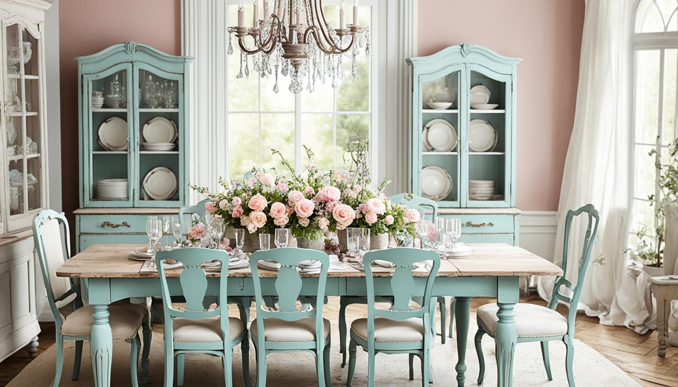 Shabby Chic Dining Room Set – Vintage Elegance