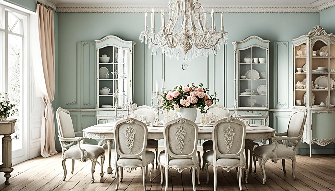 dining room sets shabby chic