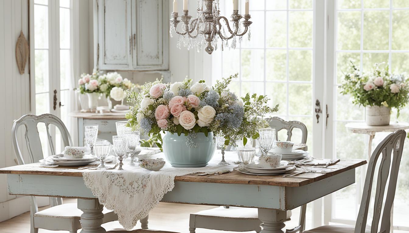 shabby chic dining room set